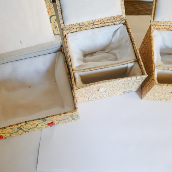 Vintage Set of Chinese Paper Mache Jewelry Trinket Boxes - Picture 2 of 4